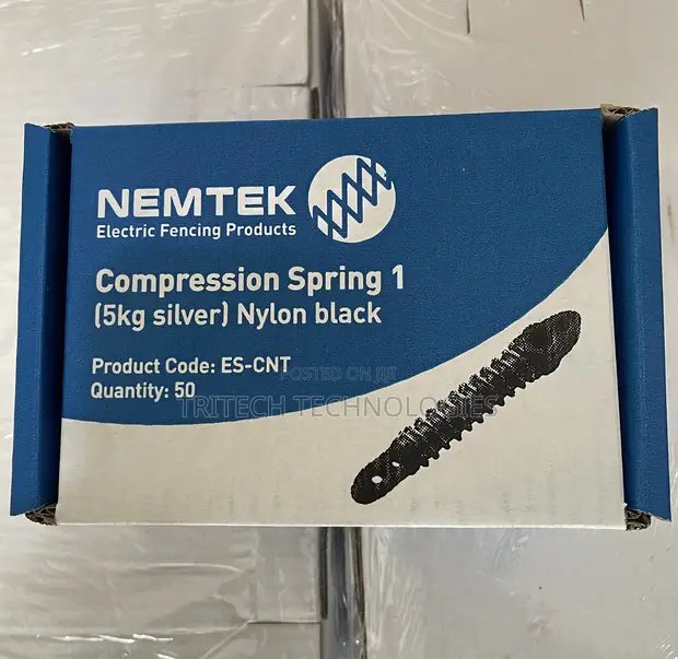 Compression springs for electric fencing